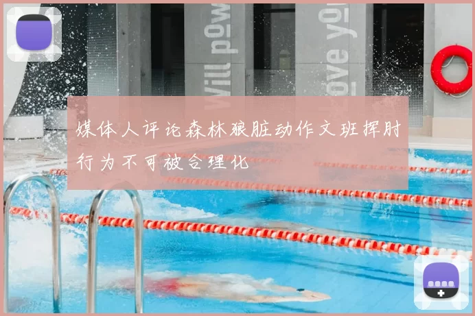 媒体人评论森林狼脏动作文班挥肘行为不可被合理化