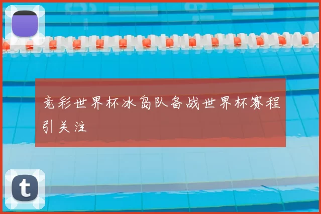 竞彩世界杯冰岛队备战世界杯赛程引关注
